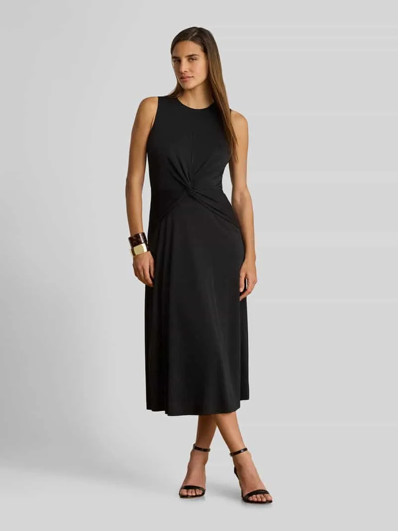Lauren Ralph Lauren Jurk met knoopdetail in de taille BLACK