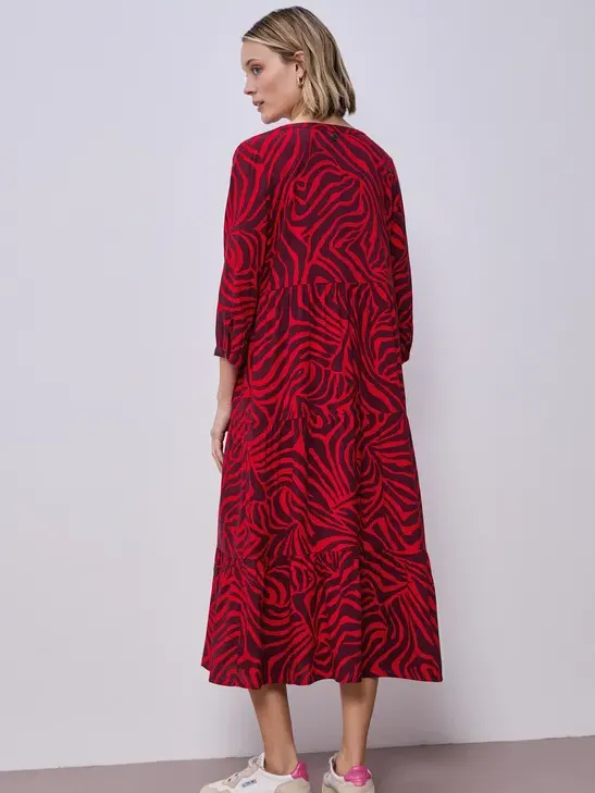 Street One Midi-jurk met grafische print rood, foto 2