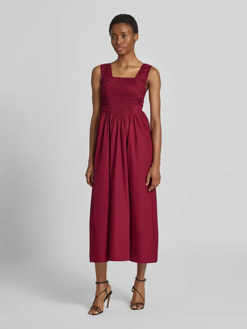 Yas Cocktailjurk met vierkante hals model 'WIMI' Bordeaux