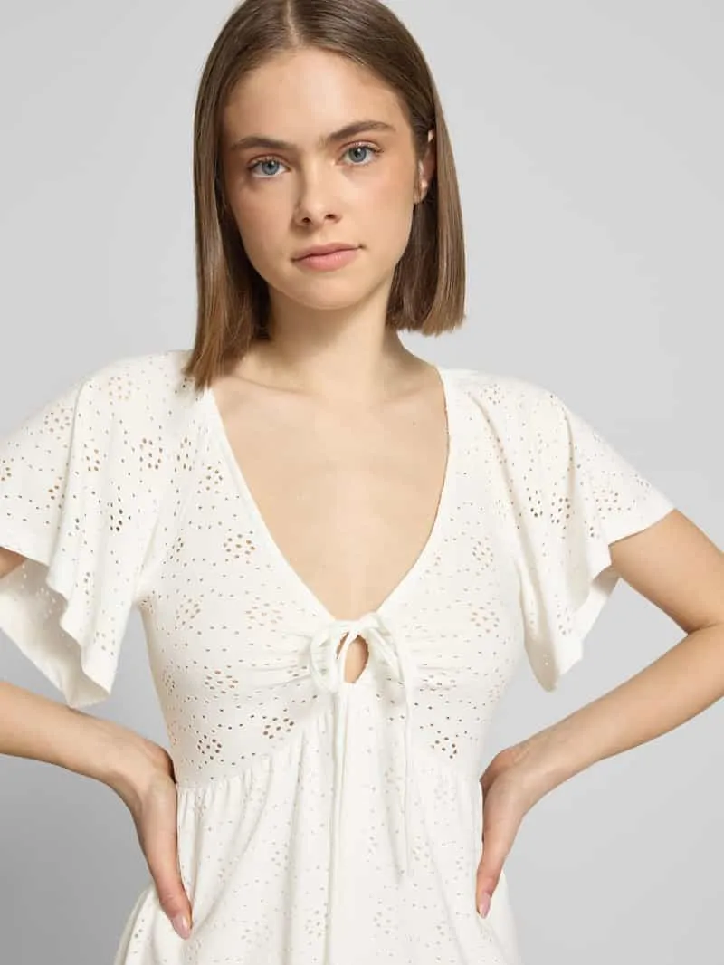 Only Getailleerde vrijetijdsjurk met etskanteffect model 'SMILLA' offwhite, foto 5