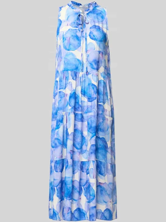 ZABAIONE midi-jurk van viscose model 'Vi44vii' bleu, foto 2