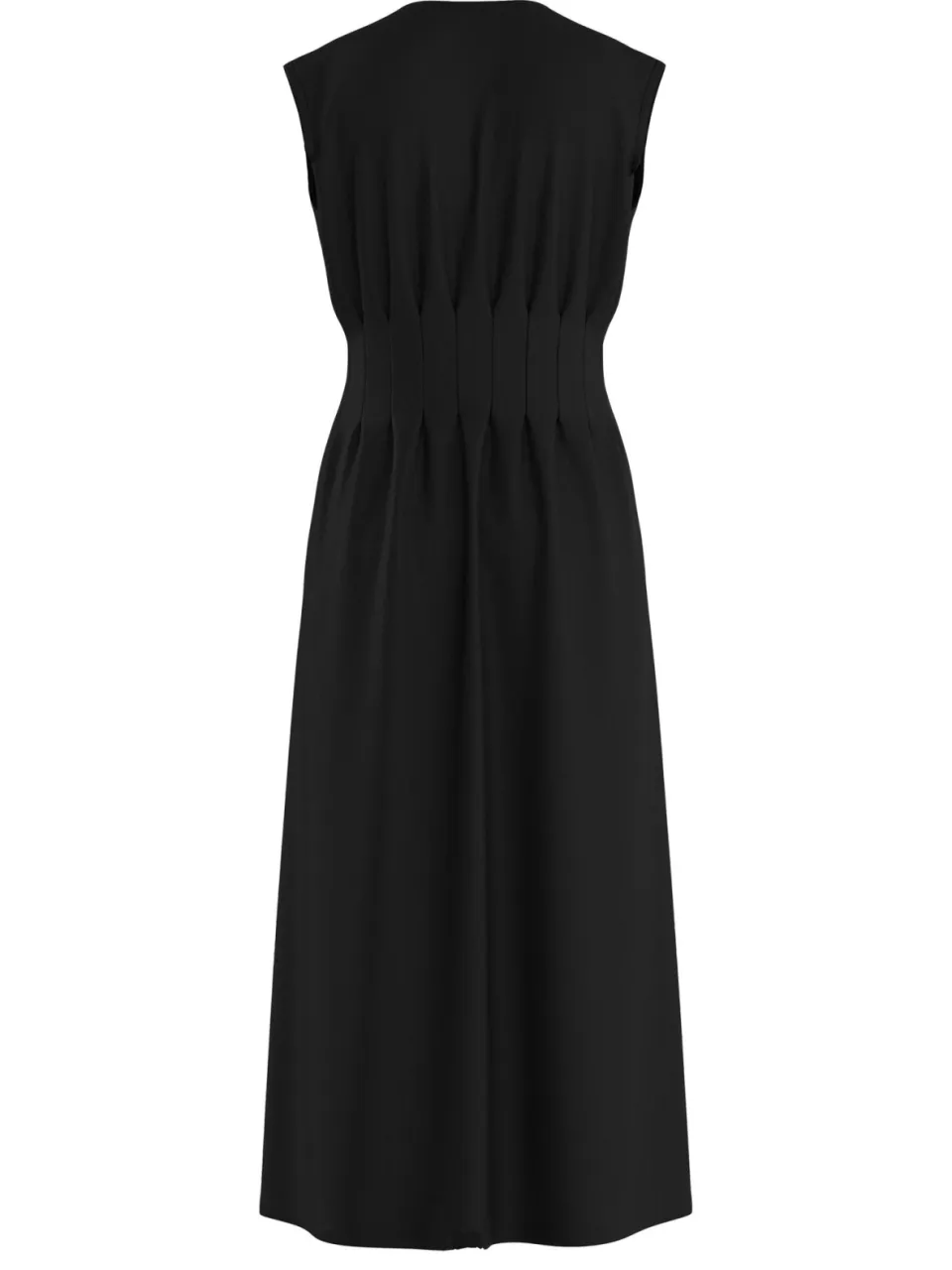 HYPEDROP maxi jurk met plooien - zwart, foto 2