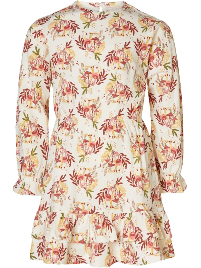 Noppies Dress Jordon long sleeve allover print Meisjes Jurk Buttercream