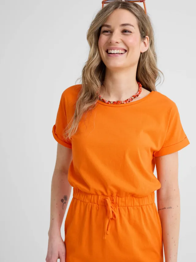 Anytime T-shirtjurk oranje, foto 3