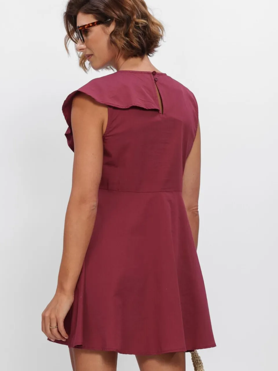 Y.A.S. YAS Dames Jurken Yasbirama Sl Dress S. - Bordeaux, foto 3