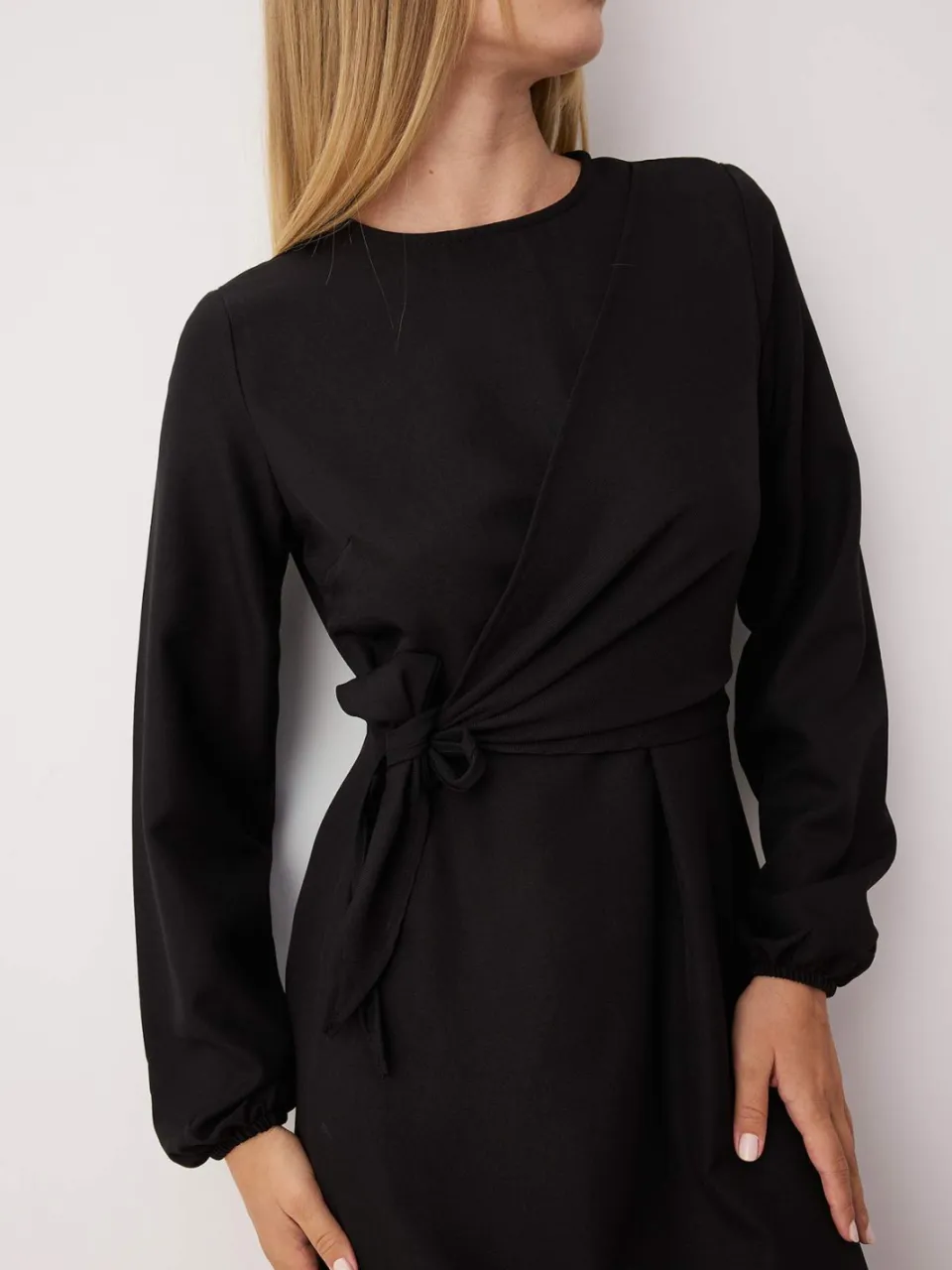 Trendyol Modest Dames Zwart Effen Maxi Lang Casual Double-breasted Modest Jurken, foto 2