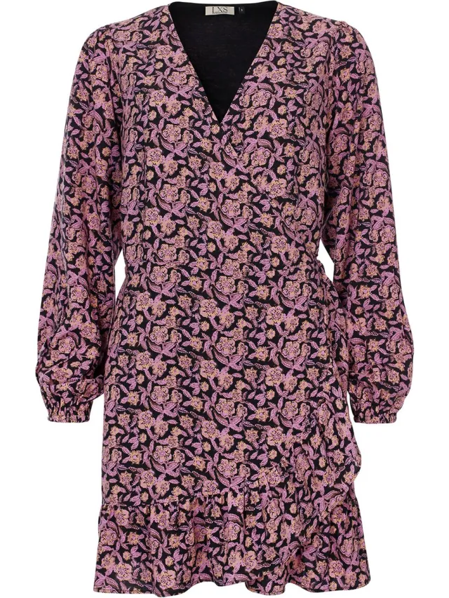 LOOXS REVOLUTION LXS - the female concept - Dames jurk - in de kleur Bruin dessin van100% Viscose -2431-9850-960