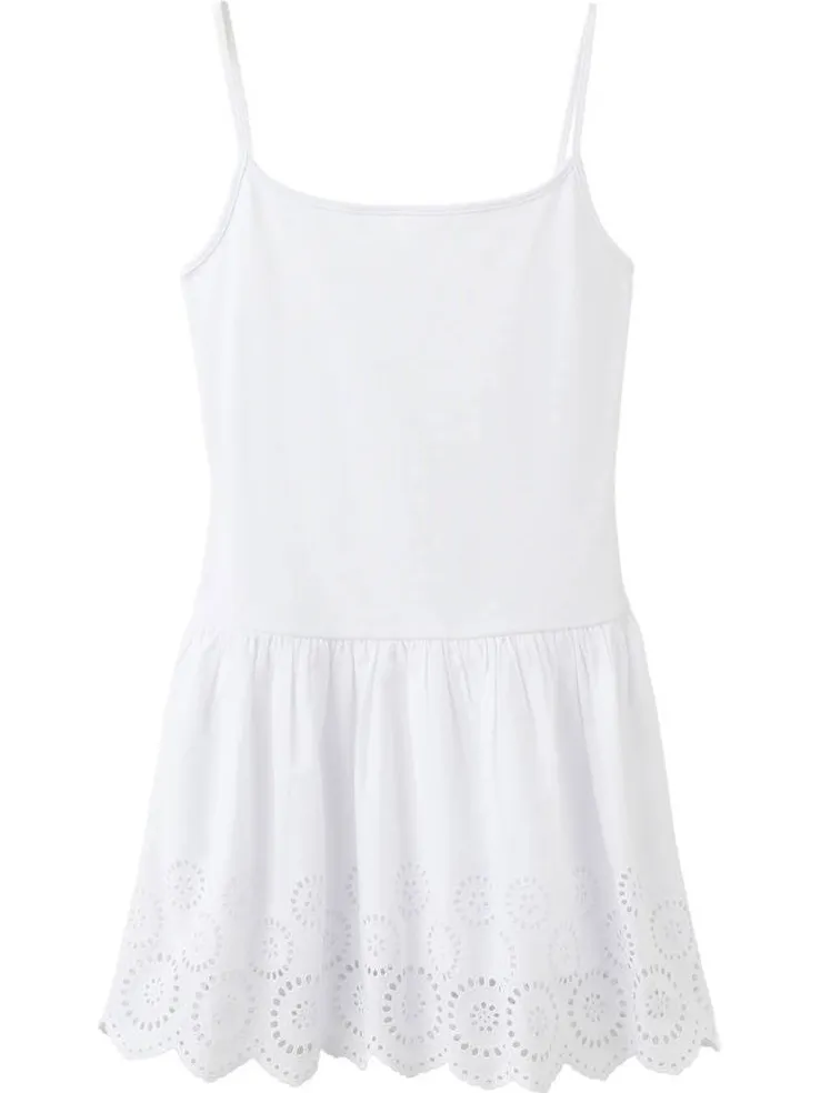 Mango broderie korte zomerjurk - wit, foto 2