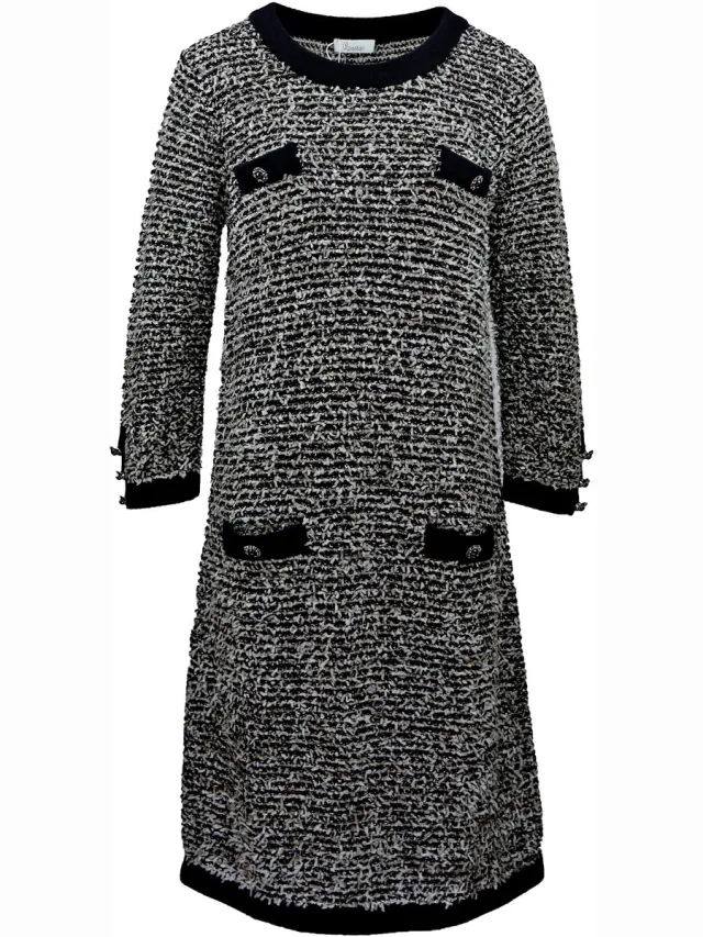 PRINCESS GOES HOLLYWOOD wollen tweed jurk Grijs