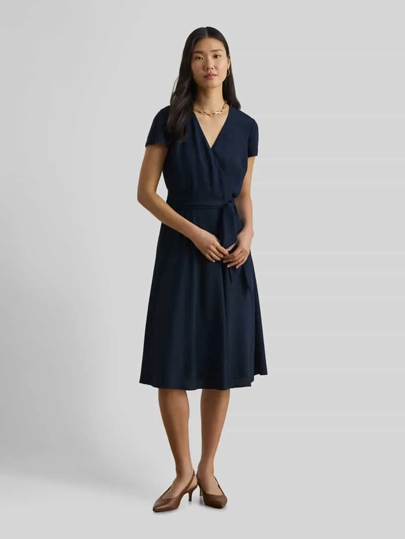 Lauren Ralph Lauren Getailleerde vrijetijdsjurk van chiffon Marineblauw