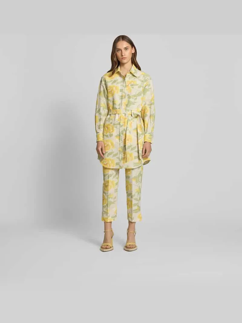 Kenzo Knielange jurk met knoopsluiting geel, foto 3