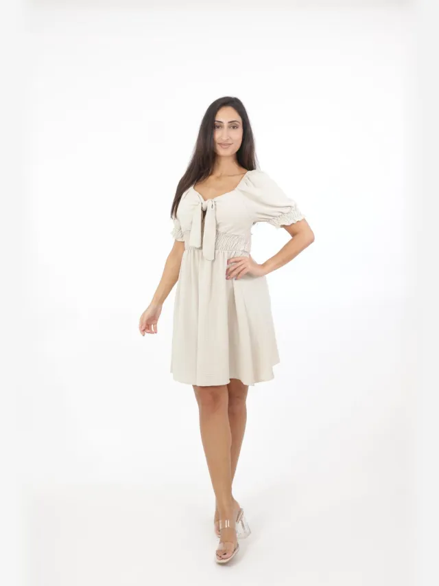 Elara Midikleid Beige