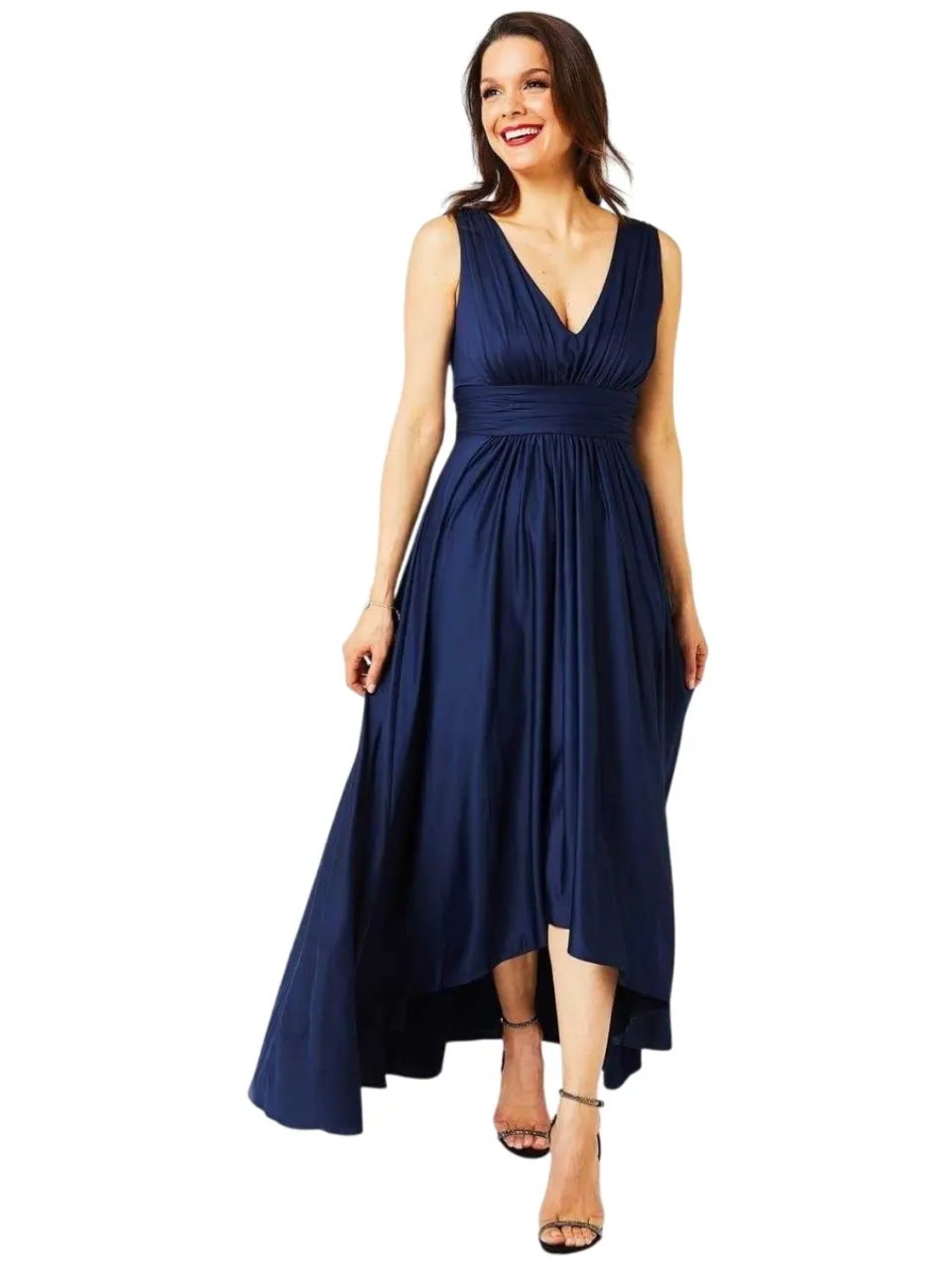 Biba Maxijurk met asymmetrische zoom voor dames (Marine) Marineblauw