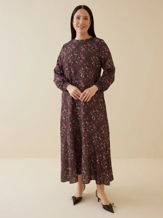 Alia Plus Size Dress Alia Chocoladebruin