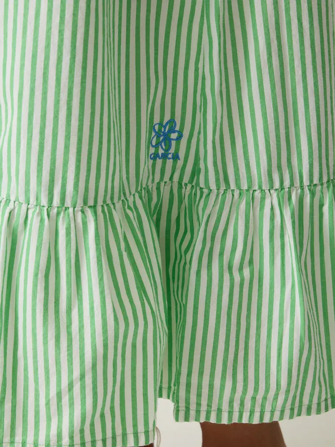 Garcia Gestreepte jurk groen, foto 3