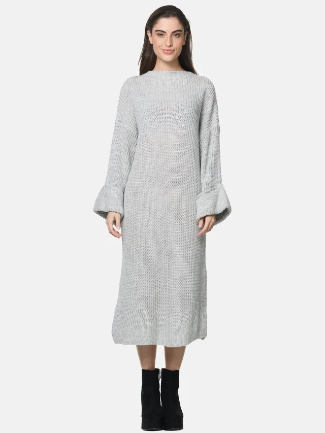 Elara Strickkleid Grau