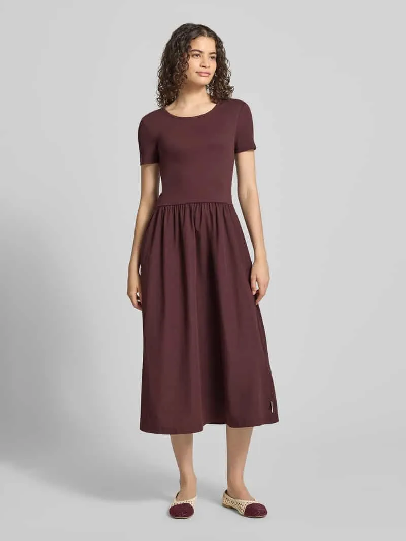 Marc O'Polo slim fit vrijetijdsjurk van katoenmix Aubergine