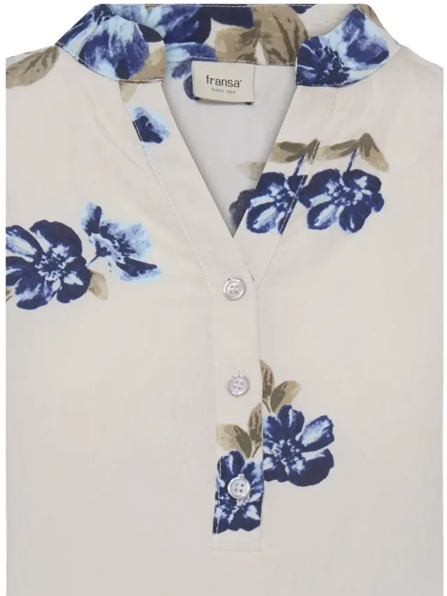 Fransa FRCARRIE DR 1 - Dames - Midi jurken PETAL POISE ICE WATER