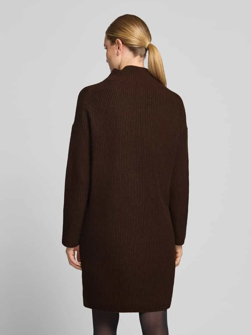 Marc O'Polo Loose fit tricotjurk van wolmix donkerbruin, foto 3