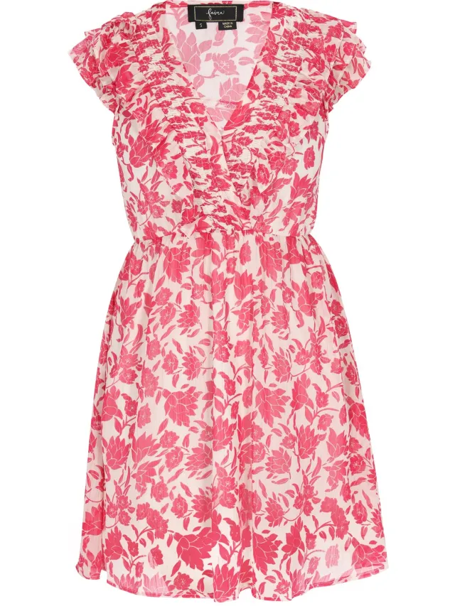 NAEMI Dress Pink White