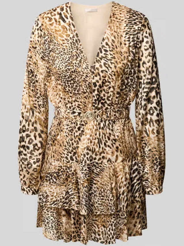 Guess CLARISSE mini-jurk lichtbruin, foto 2