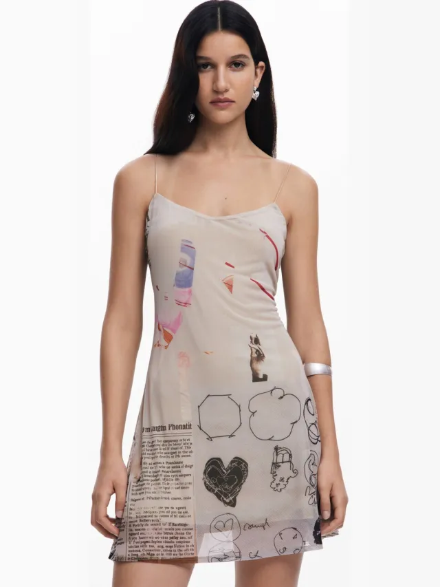 Desigual zomerjurk crème