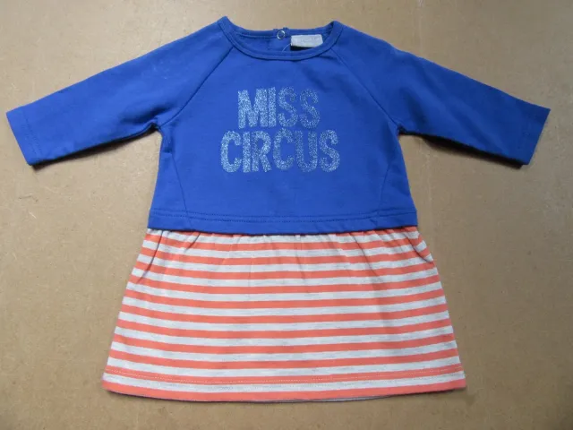 Wiplala meisje kleedje jurk blauw orange , miss circus 1 jaar 80 blauw , orange , creme