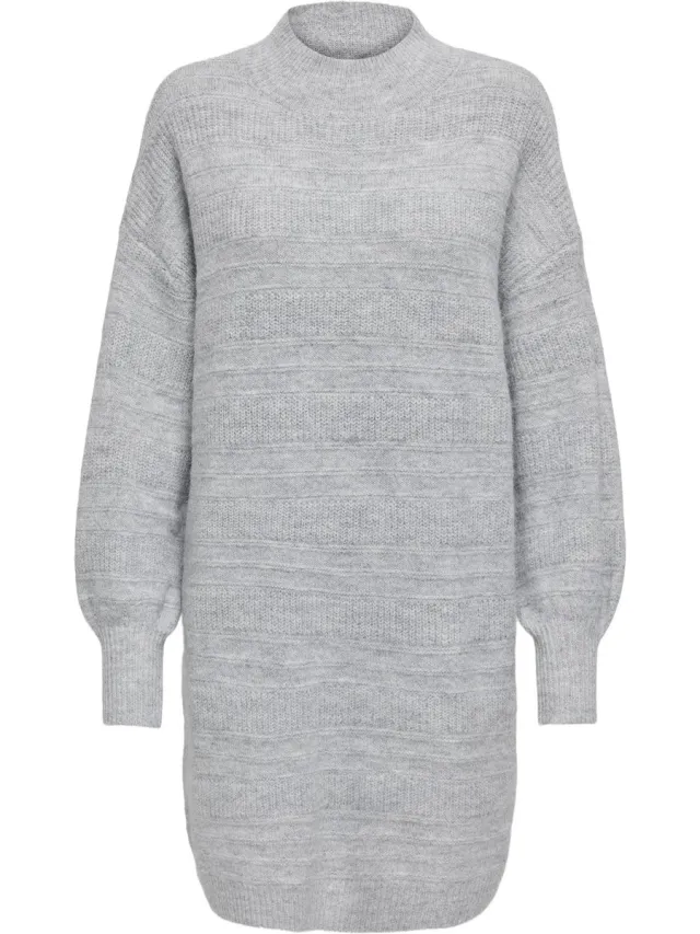 Only ONLSELESTA LIFE LS WOOL DRESS CC KNT - Dames - Mini jurken light grey melange