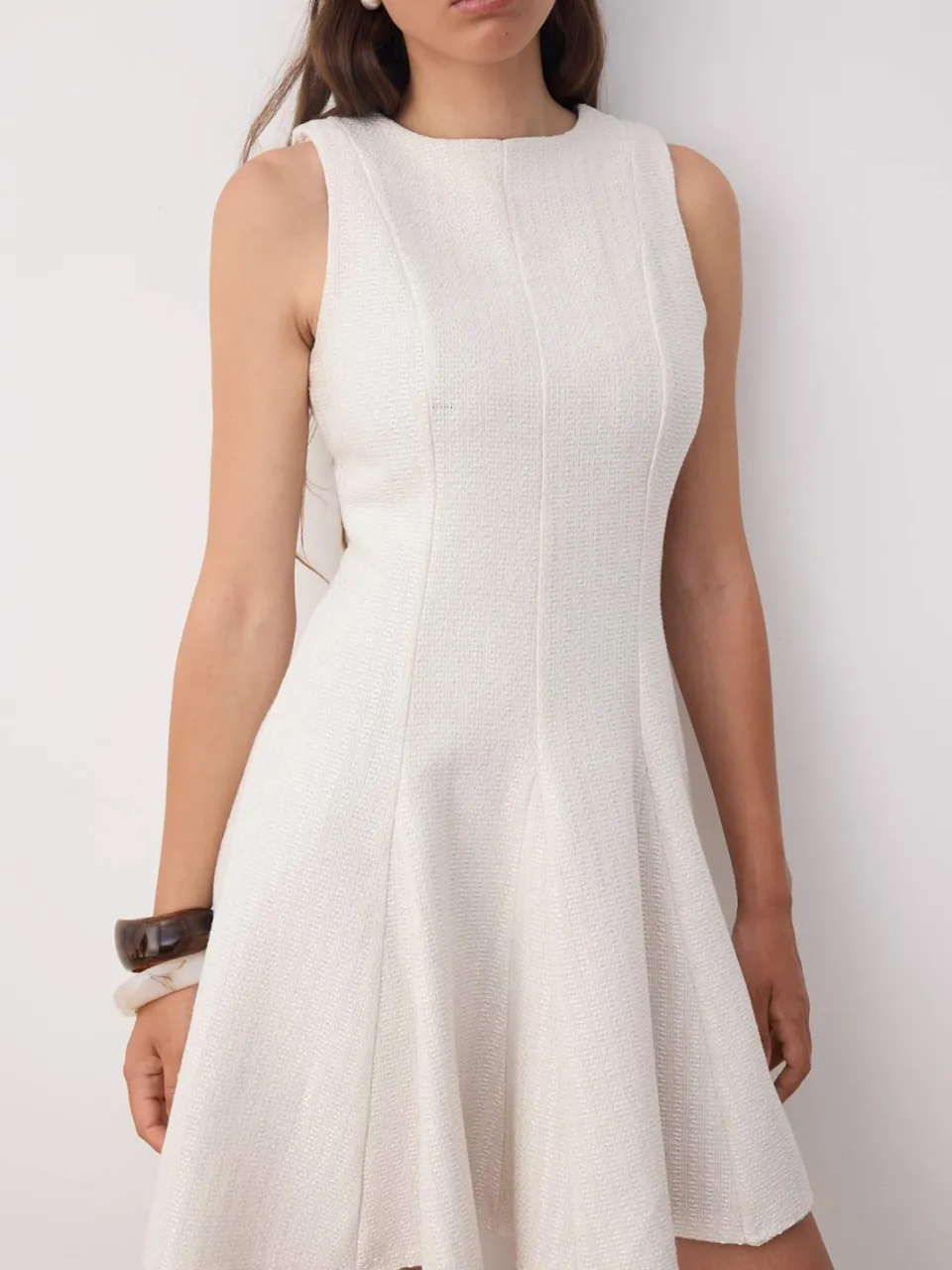 Trendyol TRENDYOLMİLLA Dames Beige Effen Kort / Mini Mouwloos Avond / Dagelijks Skater Jurken, foto 2