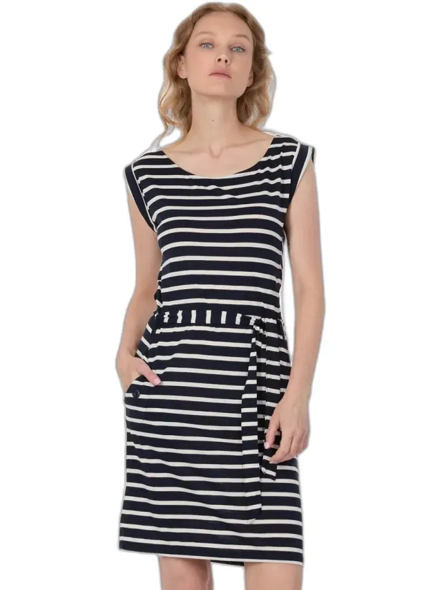 Ragwear Mouwloze damesjurk Ragwear Tagg Stripes marine