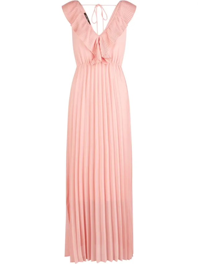 Marc Aurel roze maxi jurk