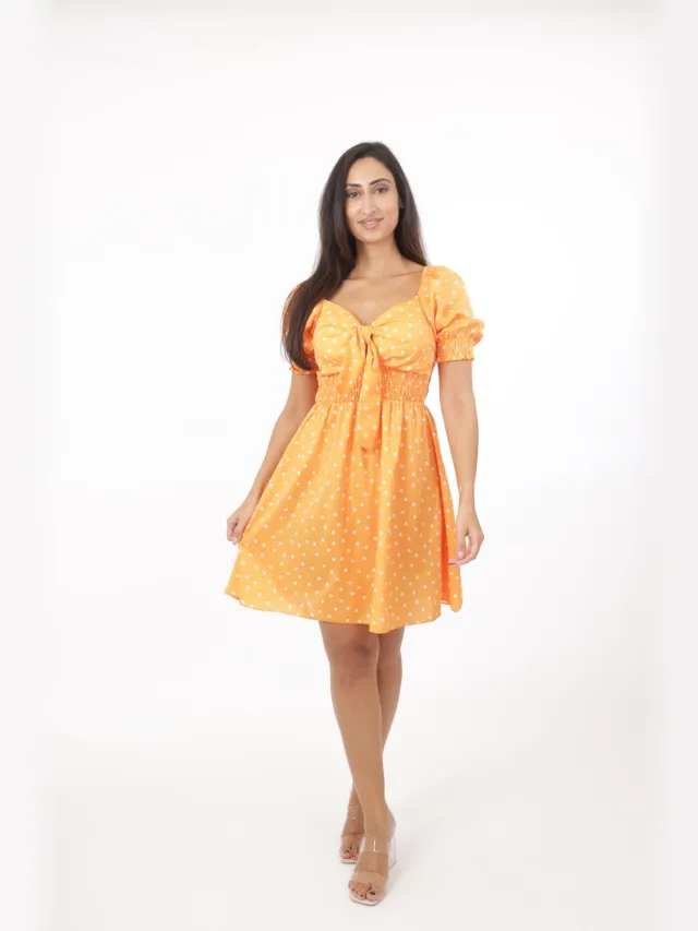 Elara Midikleid Orange Berlin