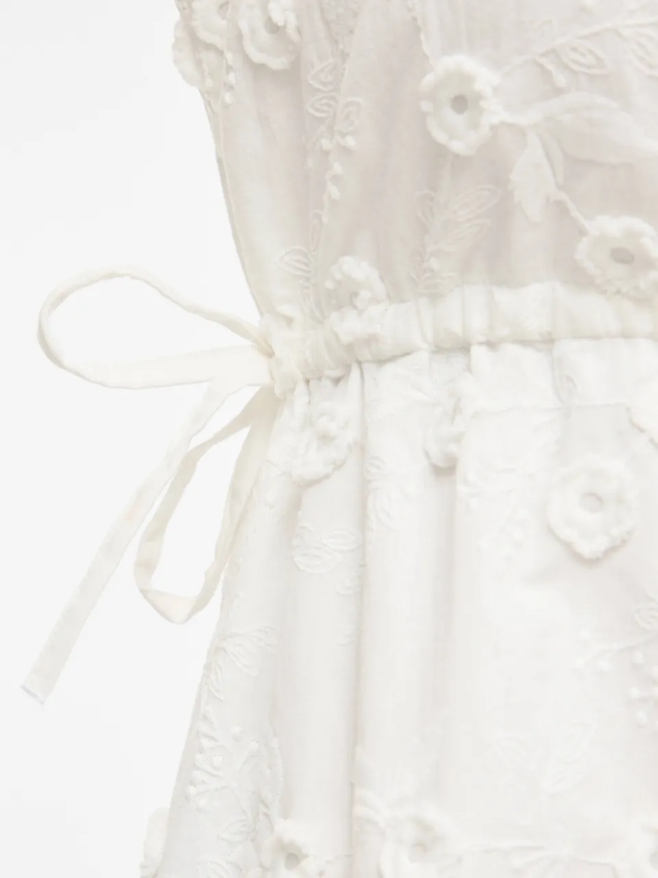 Vila midi jurk broderie ecru, foto 4