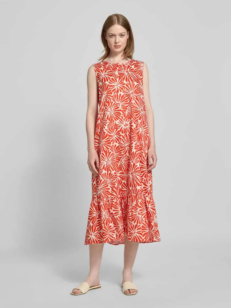 Smith and Soul Midi-jurk met ronde hals Rood