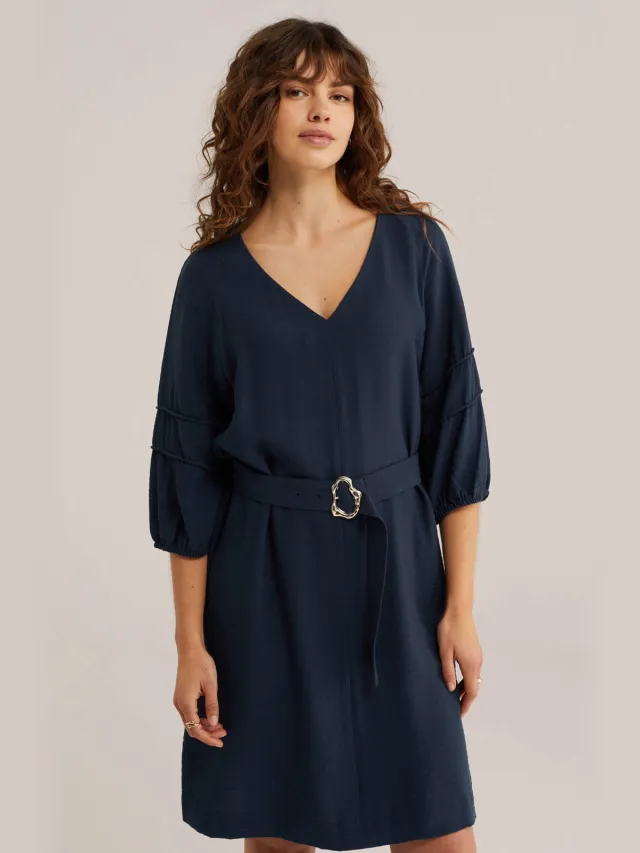 WE Fashion korte jurk donkerblauw