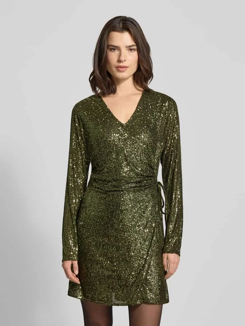 MbyM Mini-jurk met pailletten, model 'Kilara' donkergroen, foto 4
