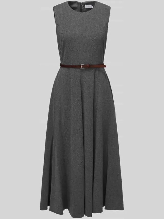 Jake*s Collection Midi-jurk op de taille donkergrijs, foto 2