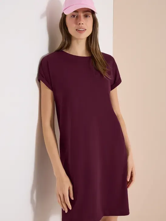 cecil Knielange jersey jurk rood, foto 3