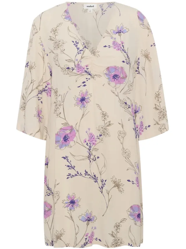 SOAKED IN LUXURY Damesjurk Soaked in Luxury Naoma Beige