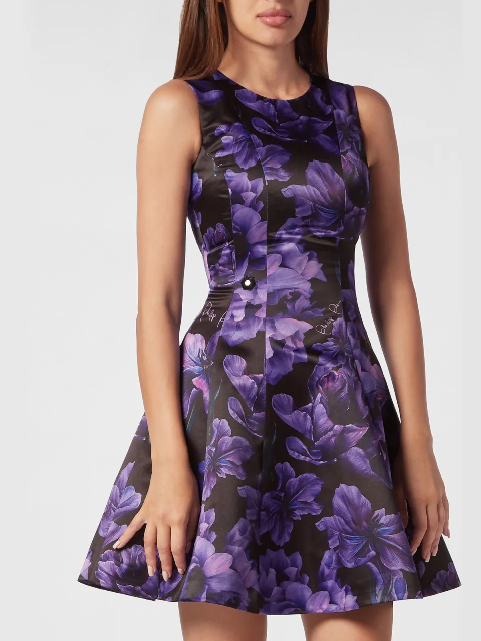 Philipp Plein Dagjurk Flowers Zwart