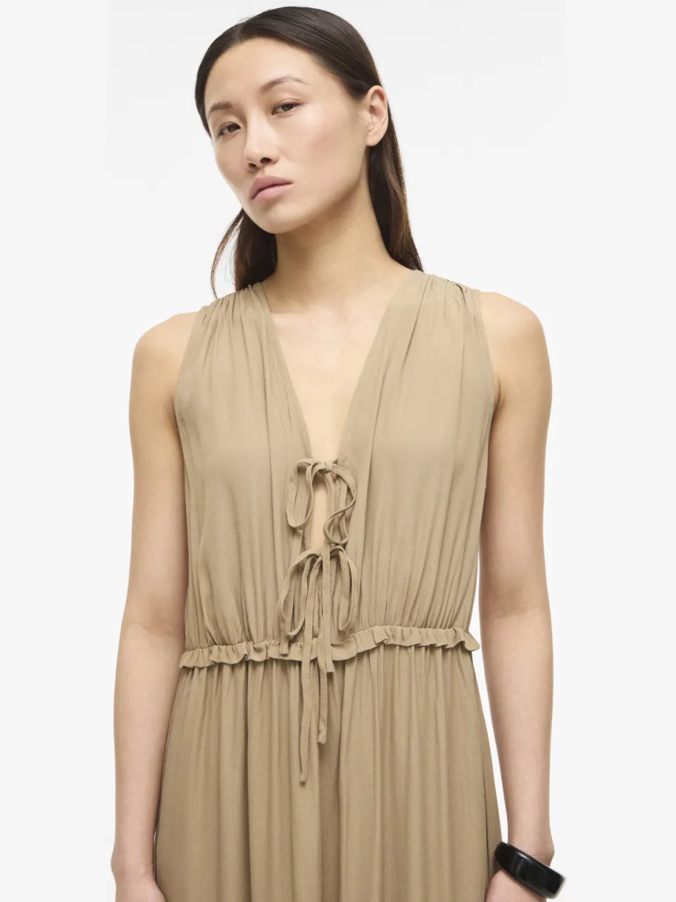 Rouge Edit maxi jurk beige, foto 2