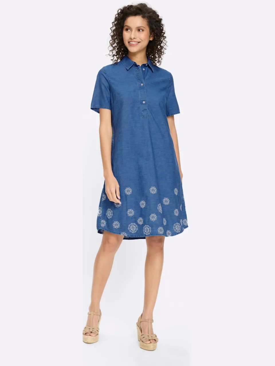 Jeansjurk blue-bleached