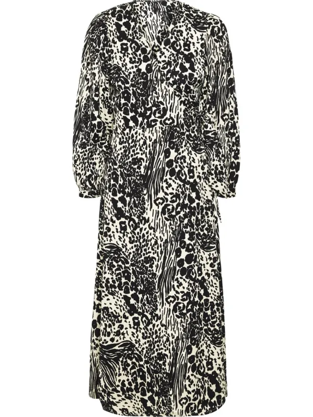 Vero Moda VMCAIA LS LONG DRESS WVN GA LCS Dames Jurk Black