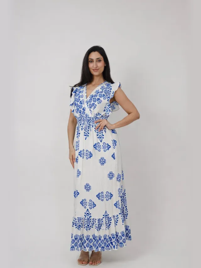 Elara Maxikleid Blau