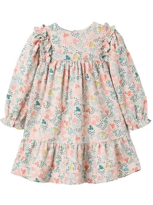 Zippy 3107489901 Lang Mouw Jurk Beige 18-24 Months Meisje Light Beige