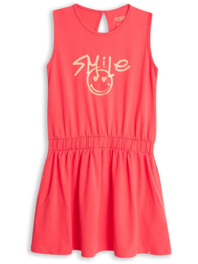 4President Meisjes jurk - Mid red fluor - Meisjes jurken