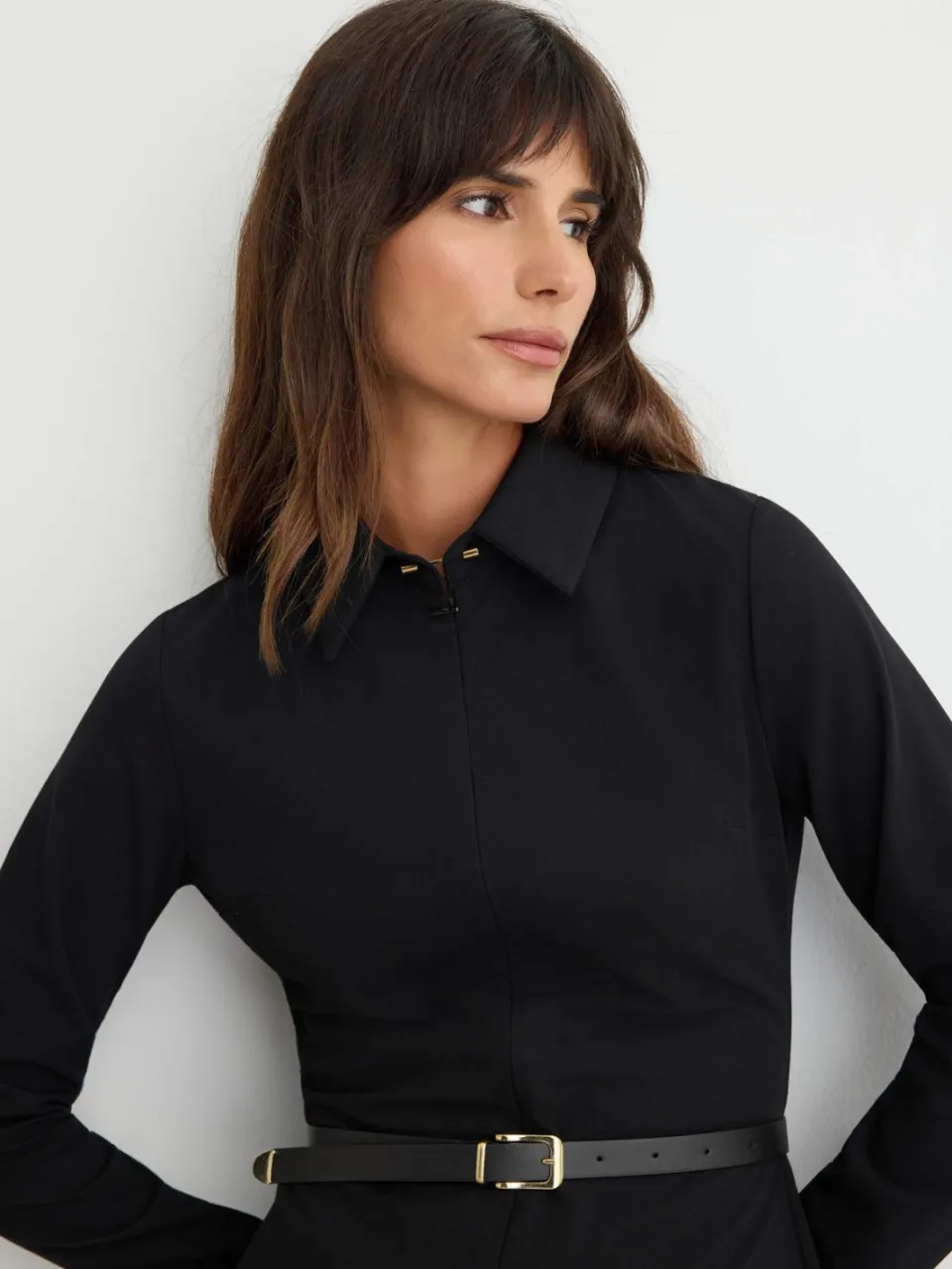 Trendyol TRENDYOLMİLLA Dames Effen Kort / Mini Lang Bodycon Jurken zwart, foto 2