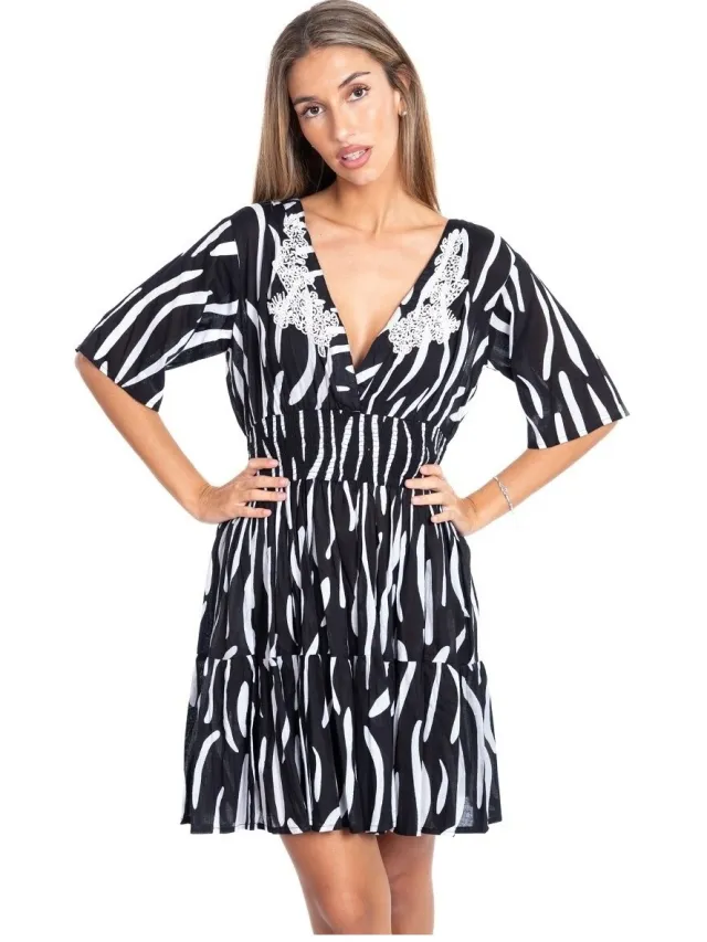 Isla Bonita By Sigris Korte Jurk Isla Bonita By Sigris Korte Jurk Zwart