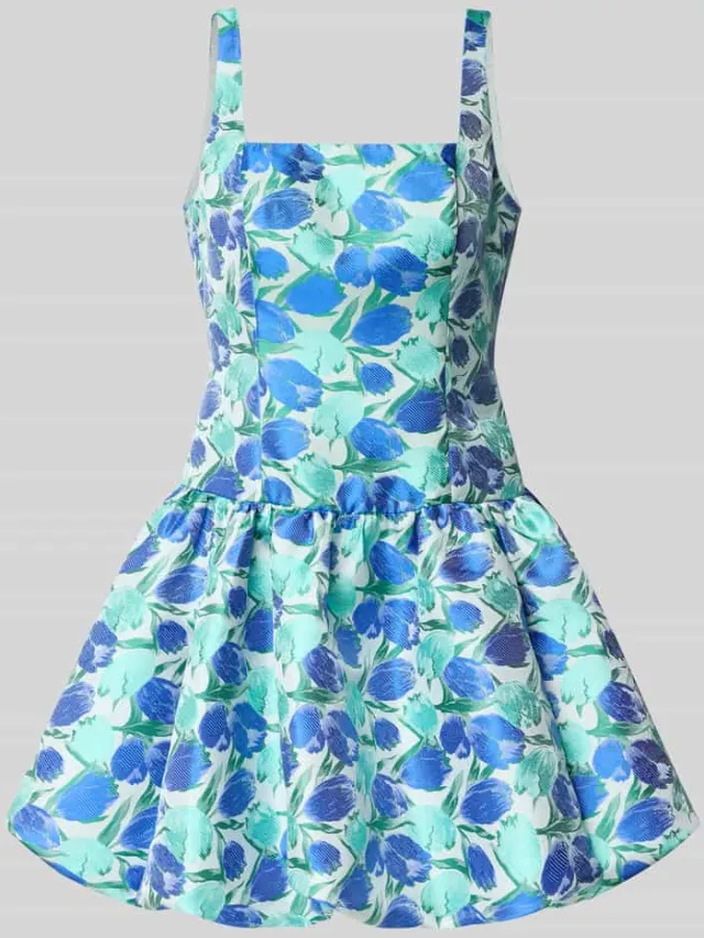 Adrianna Papell Cocktailjurk met vierkante hals blauw, foto 2