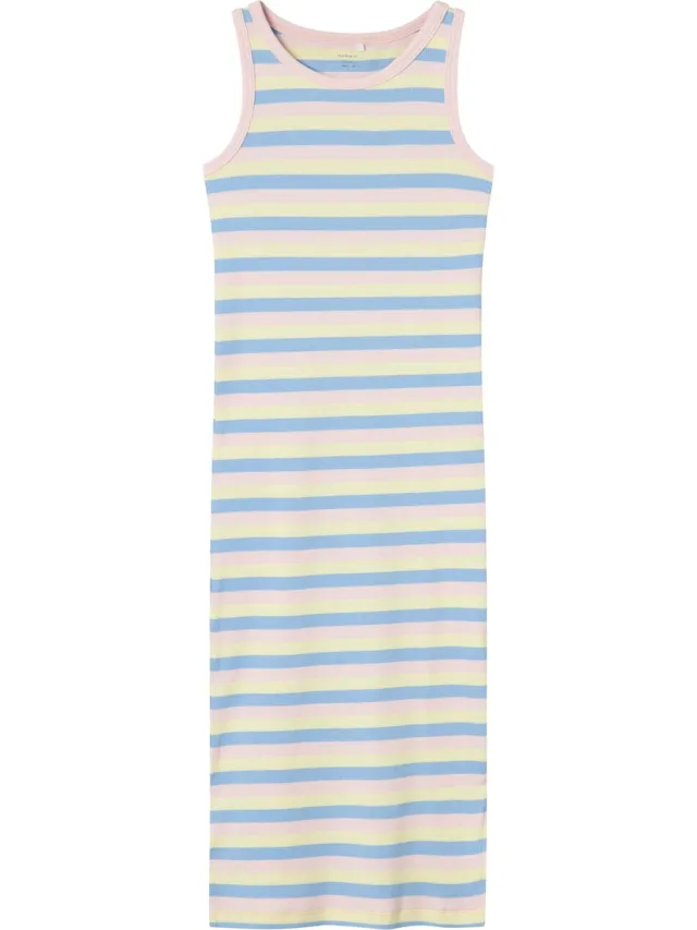 NAME IT NKFDORA SL XSL MAXI DRESS - Meisjes - Jurken pastel yellow / pattern stripes